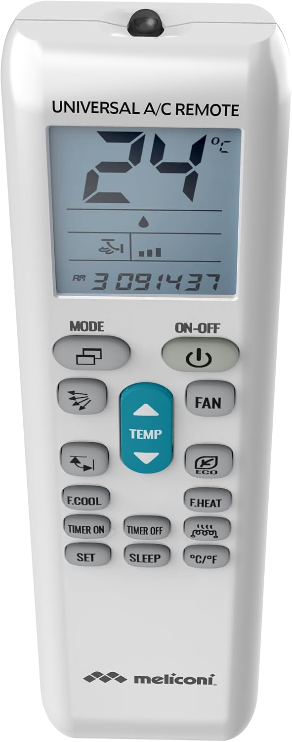 Detalle de Meliconi AC50 Télécommande Universelle pour climatiseurs – Compatibilité étendue et mémoire permanente