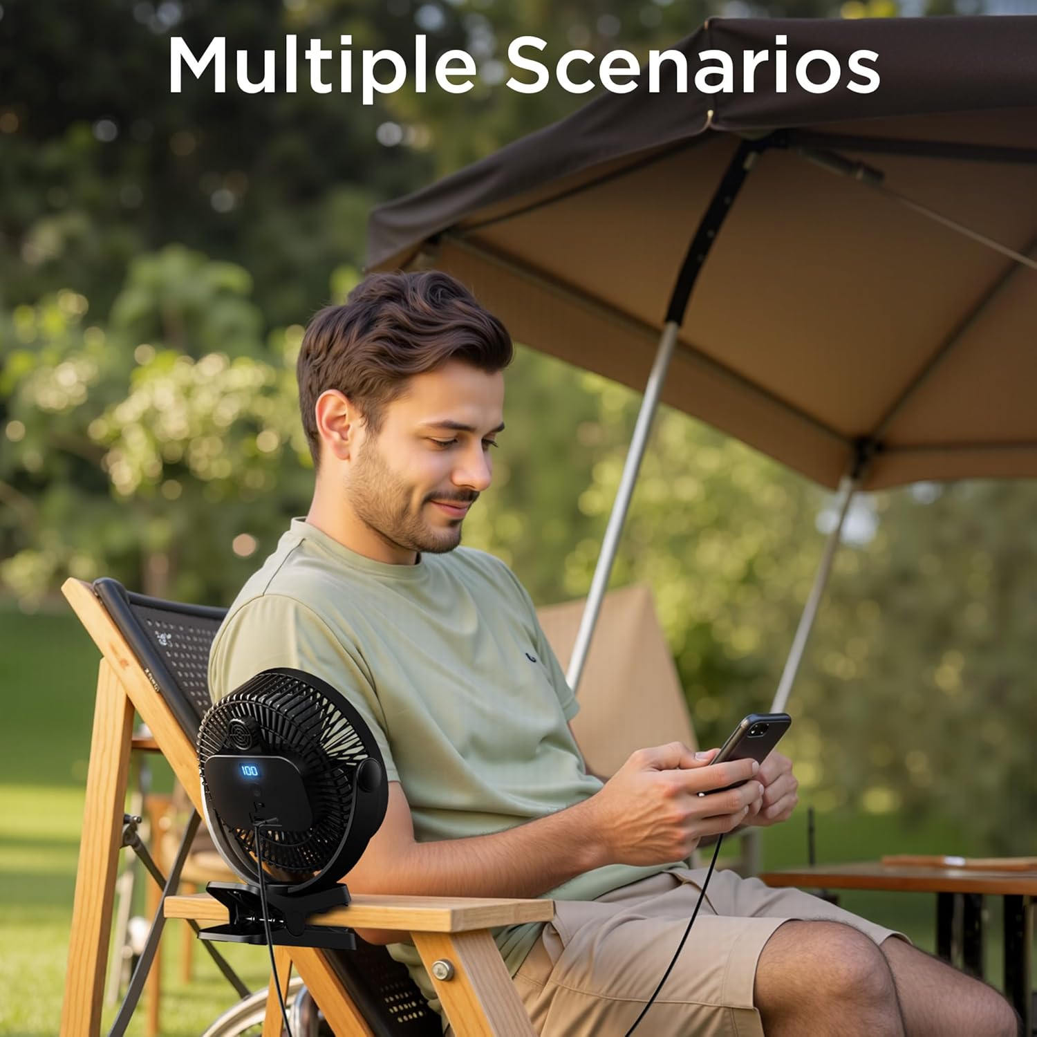 Thumbnail 5 de EasyAcc 10000mAh Portable Clip on Fan – All‑in‑one cooling and power bank