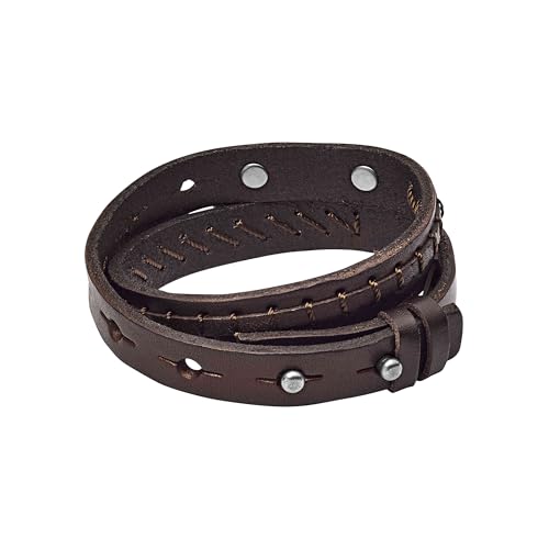 Thumbnail 2 de Fossil Bracelet Homme Vintage Double Wrap – Cuir Marron, Longueur 480 mm (JF87354040)
