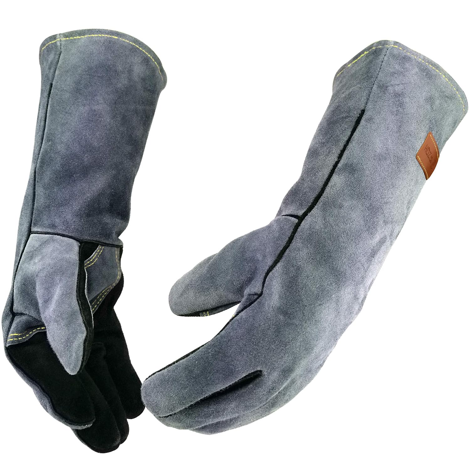 Thumbnail 6 de WZQH Leather Work Gloves for Men or Women (Large) – Split Cowhide, Cotton Lined, for Gardening, TIG/MIG Welding & Construction