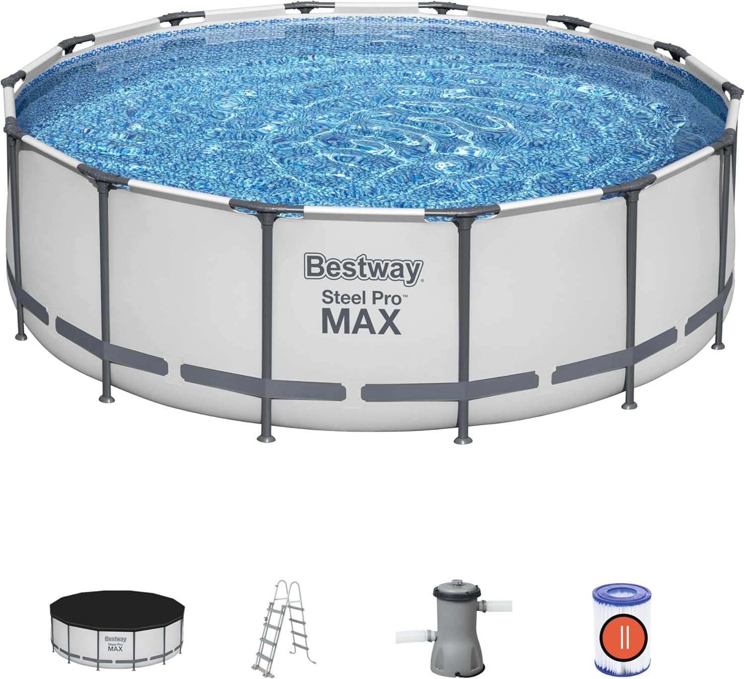 Thumbnail 4 de Bestway 56406-3 Piscina Fuori Terra Steel PRO Max 305x76 cm: robustezza e praticità per l’estate