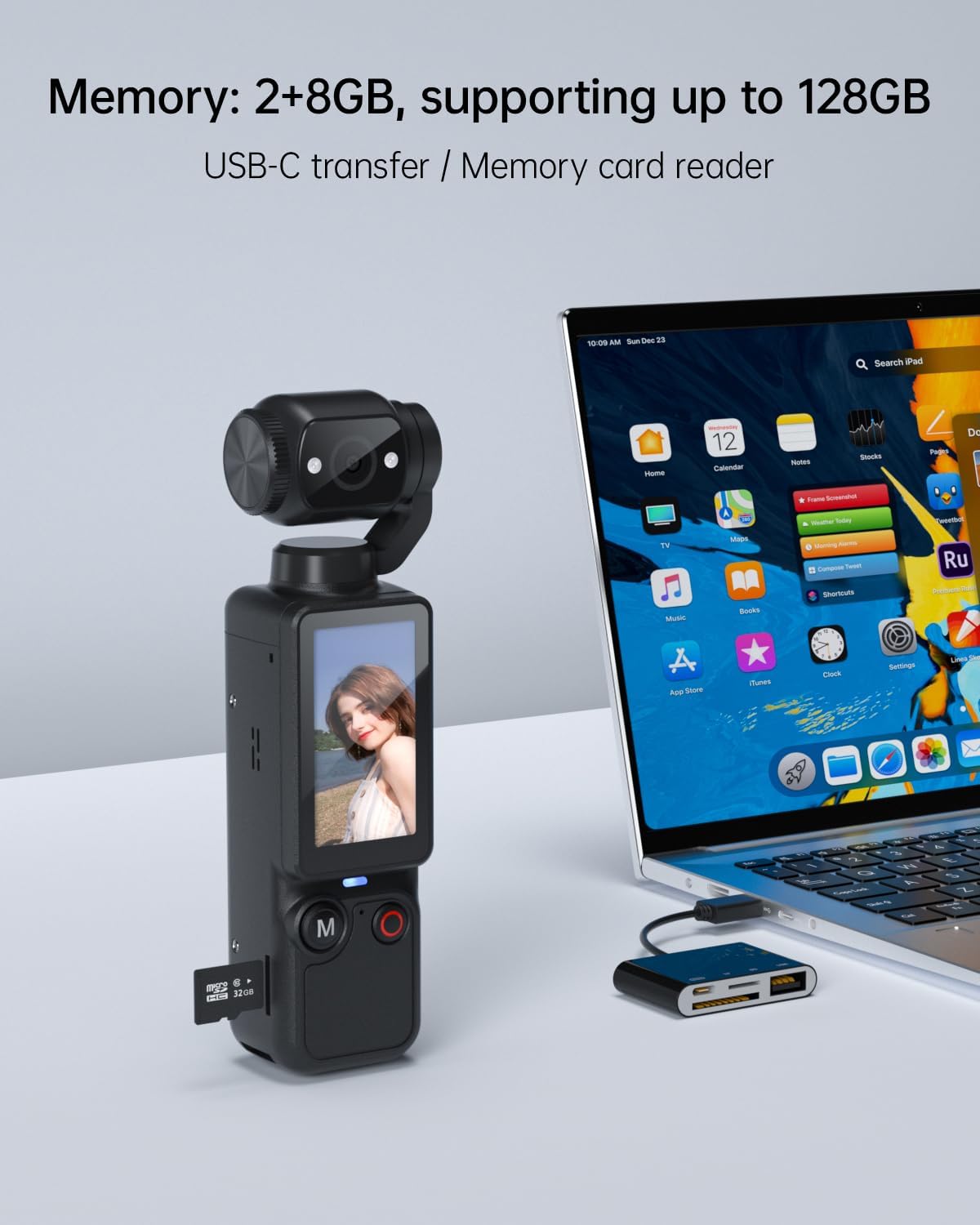 Thumbnail 6 de W&O Portable 2.5K Vlogging Camera with 180° Rotating Lens and 7-hour battery (32GB card)