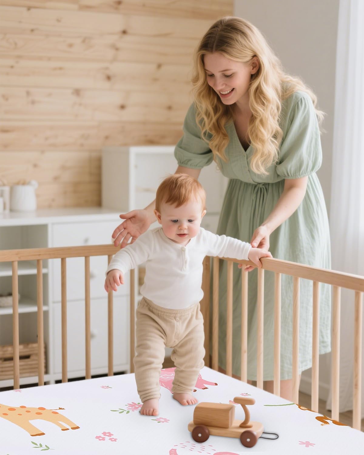 Detalle 2 de lasoftan Mattress Playard Mattress, 38" x 26", Waterproof Washable Cover