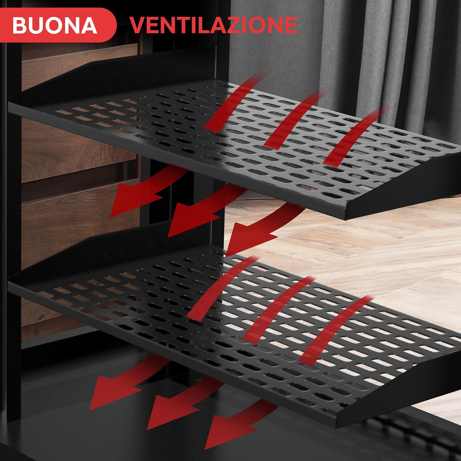 Detalle 1 de Mensole rack Pyle 48,3 cm 1U, 50 kg