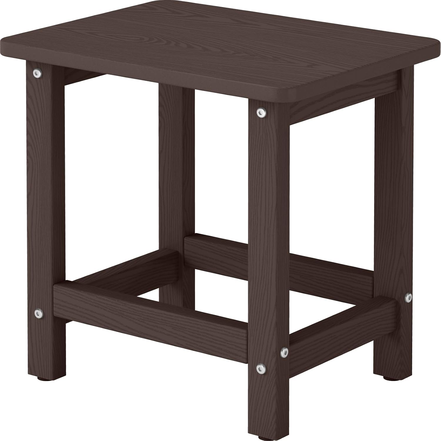BIVODA YF-CJ-002-13 HDPE Outdoor Side Table, Coffee, Weather-Resistant