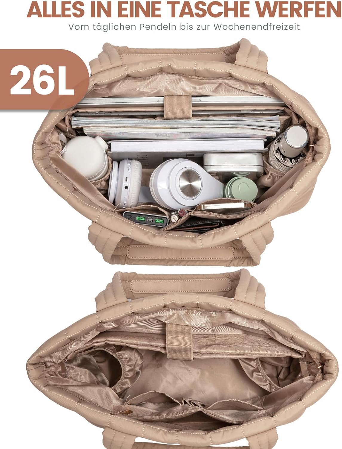 Thumbnail 2 de LOVEVOOK Laptoptasche 15,6 Zoll Khaki