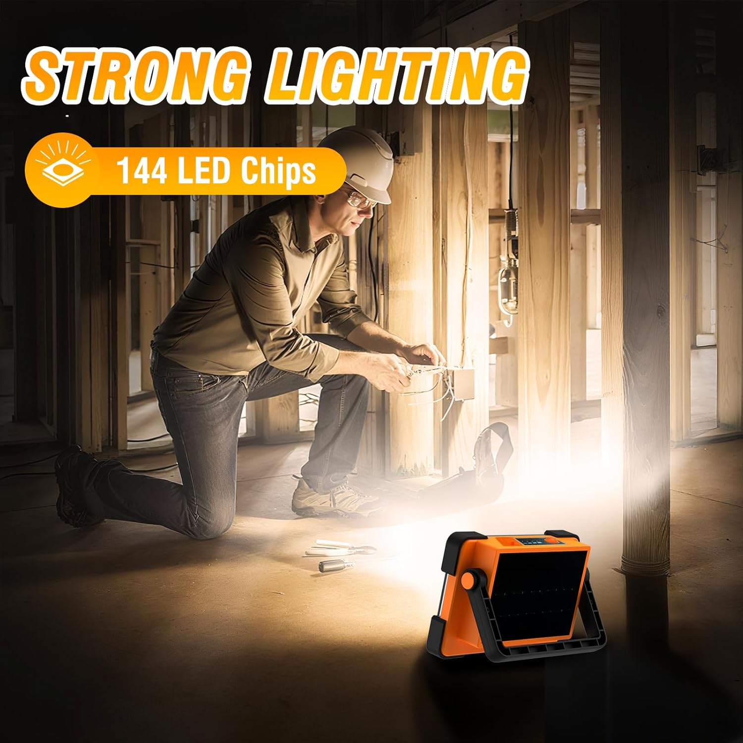 Detalle 2 de LED Rechargeable Work Light 4-mode 🔦