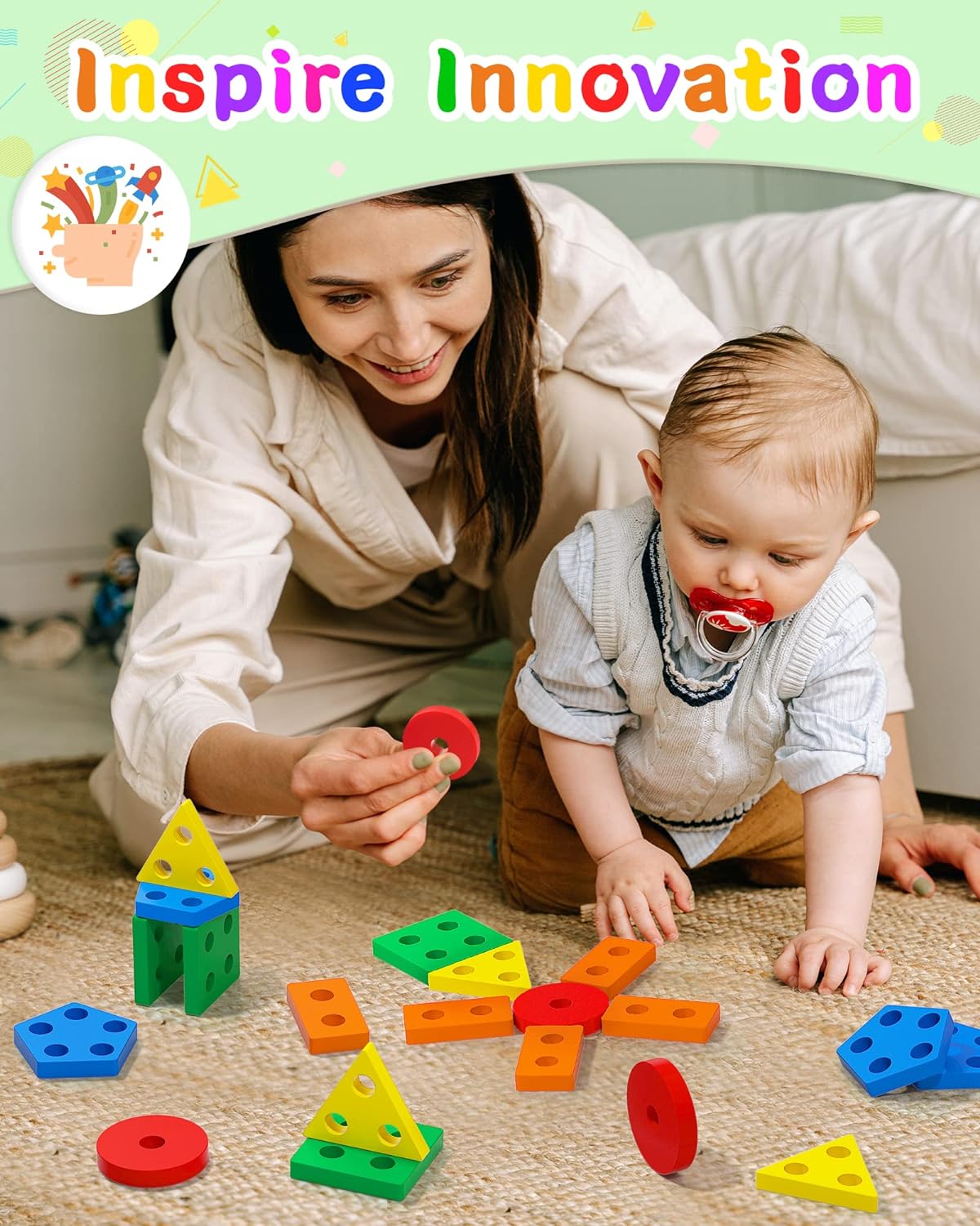 Thumbnail 3 de Yetonamr Montessori Wooden Sensory Toy for Ages 2 🎲