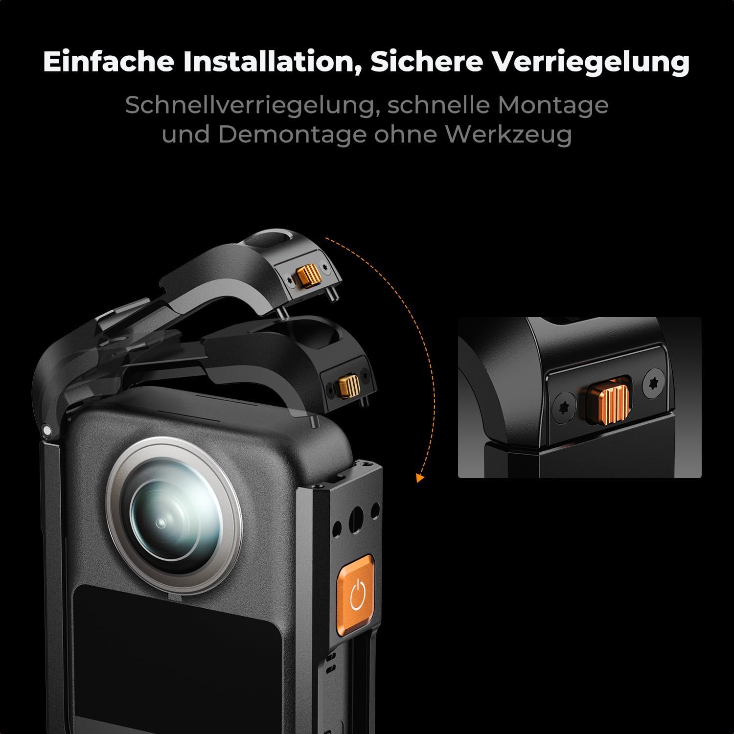 Thumbnail 4 de K&F CONCEPT Kamerakäfig für DJI Osmo 360 – Aluminium-Schutzgehäuse mit Silikon-Objektivabdeckung