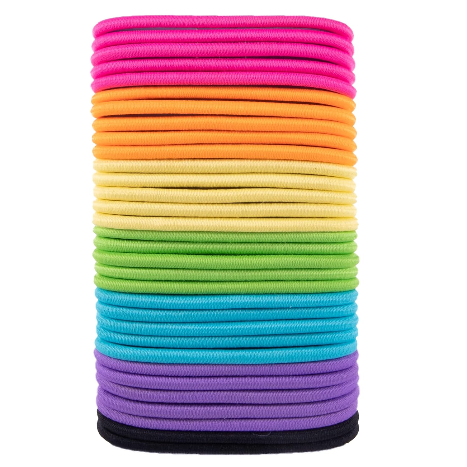 Detalle 2 de Amazon Basics No Damage Elastic Hair Ties for Thick Hair – 32 Count