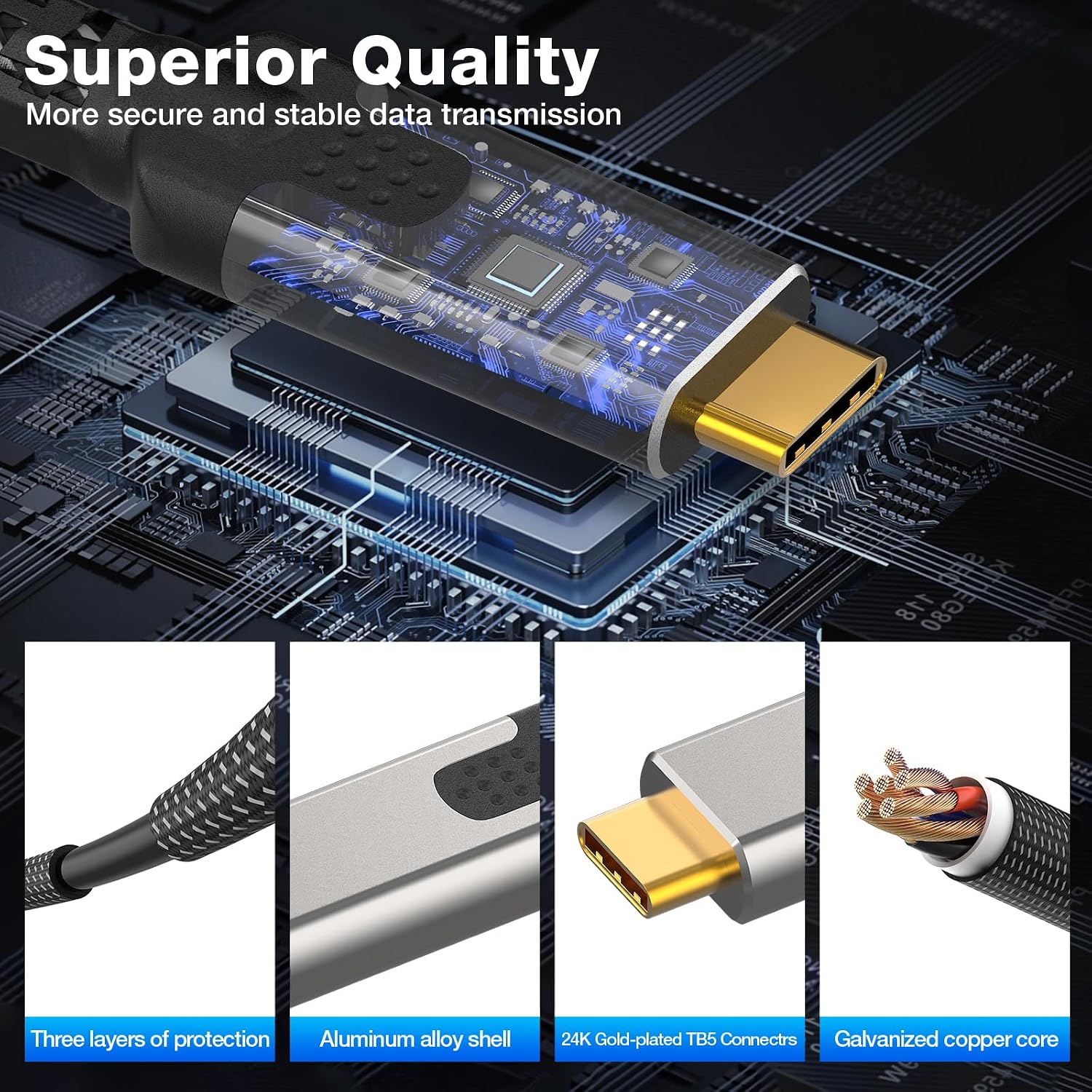 Thumbnail 5 de CABLAPTOP usb c 0.5m 20Gbps cable