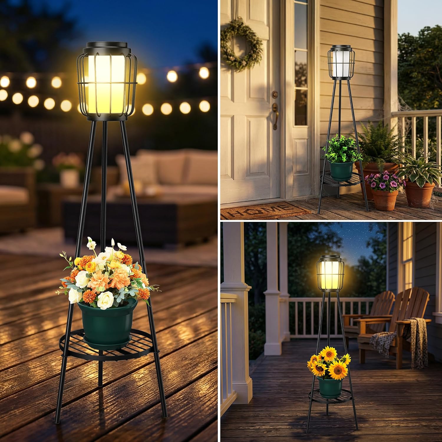 Detalle 1 de MXwcy Solar Plant Stand Lights, Metal