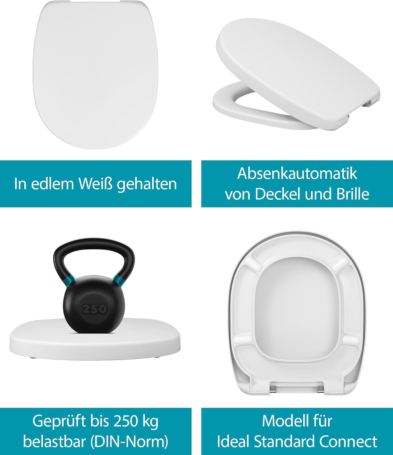 Detalle 2 de WC-Sitz Calmwaters 26LP6261 für Ideal Standard