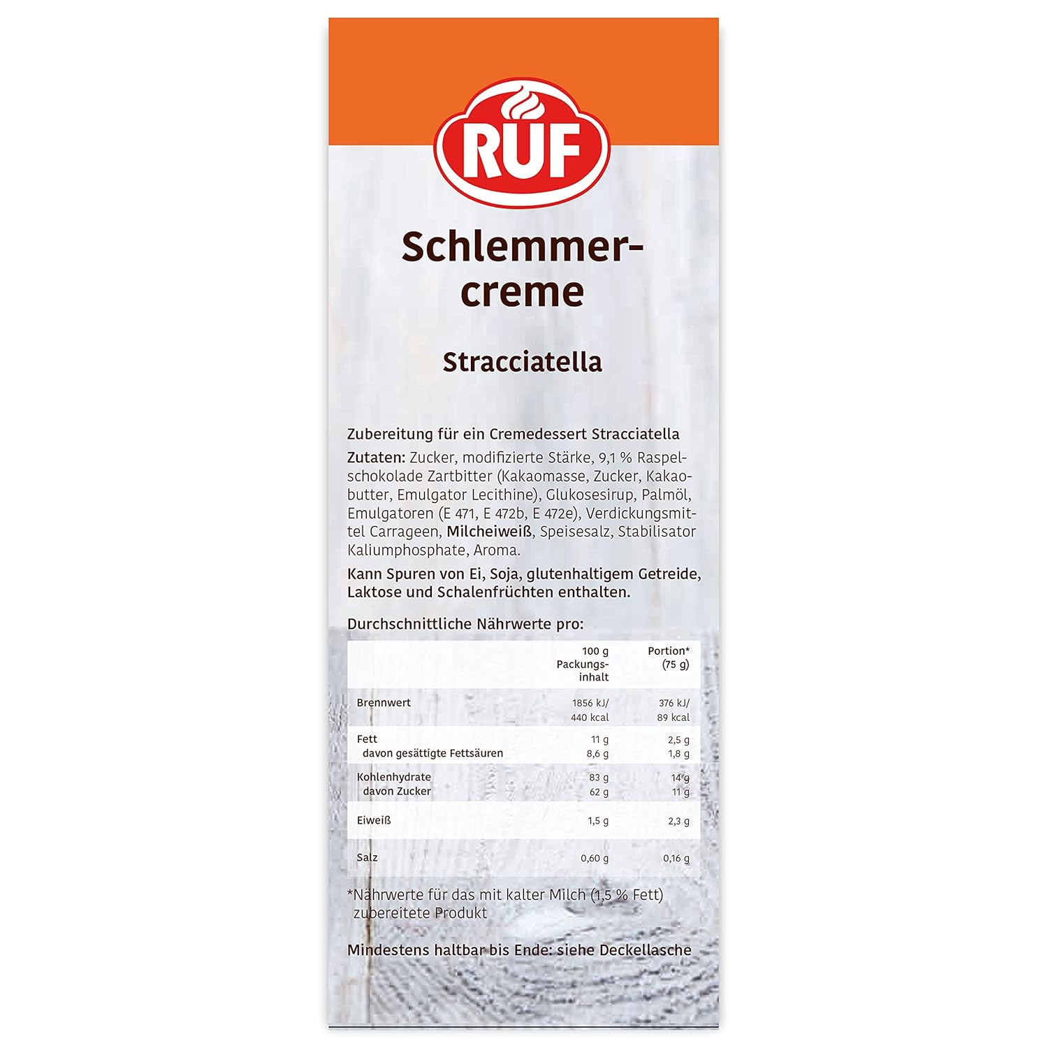 Thumbnail 6 de RUF Schlemmercreme Stracciatella – Dessertpulver ohne Kochen, glutenfrei (1.000 g Großpackung)