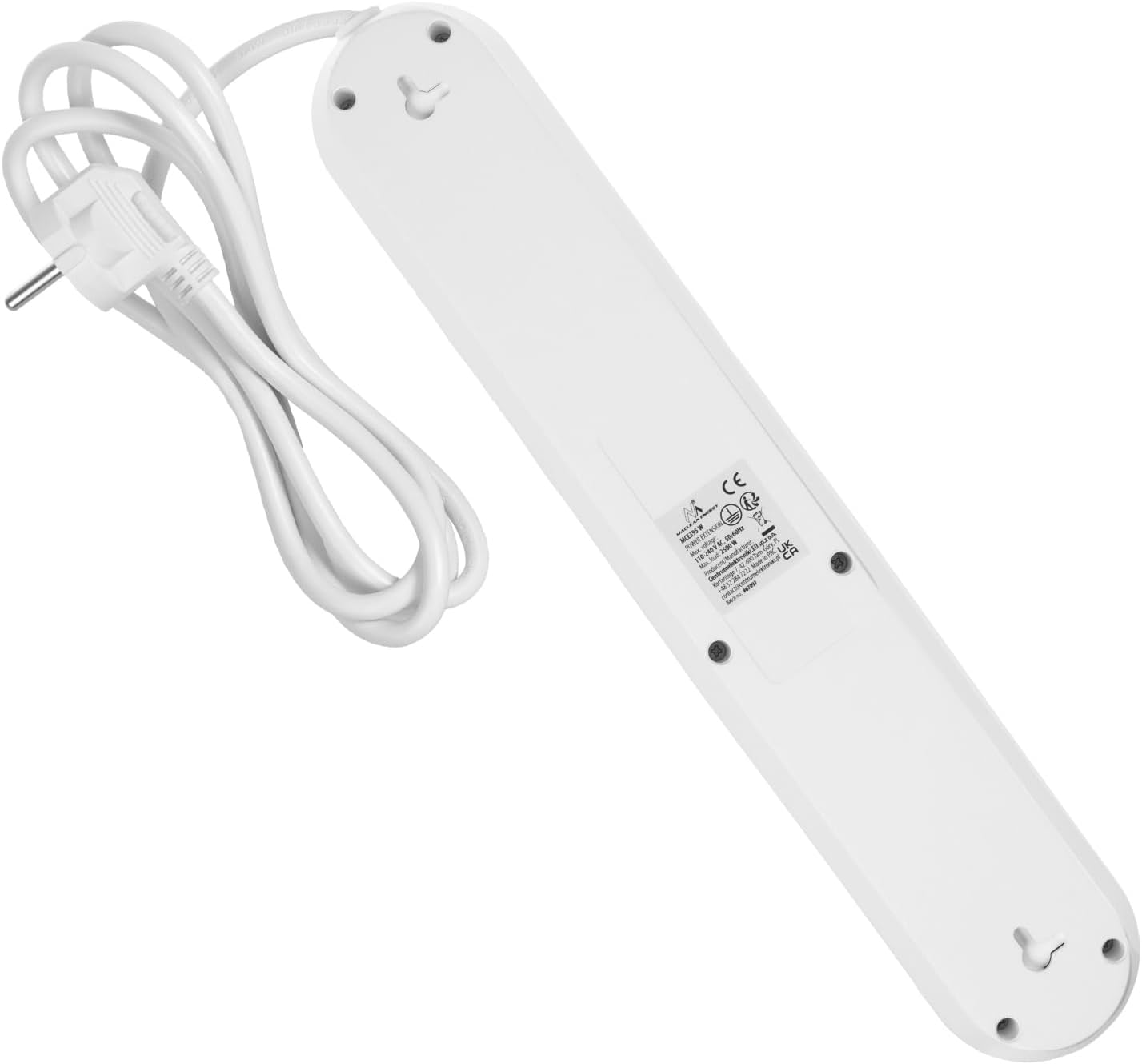 Thumbnail 6 de Maclean MCE395 W grenuttag med 5 uttag, 3 USB-A och 45° vinkling