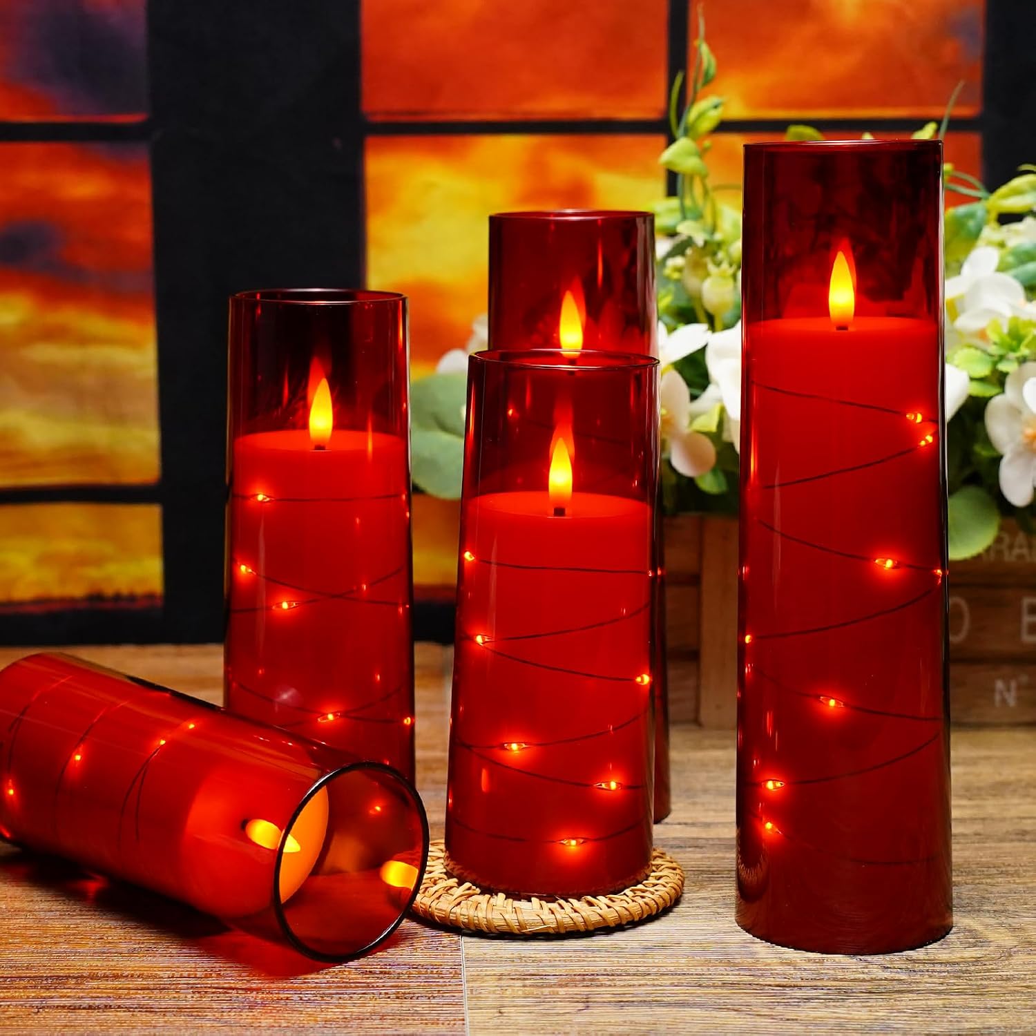 Detalle de kakoya Flameless Candles 5pc for Home 🕯