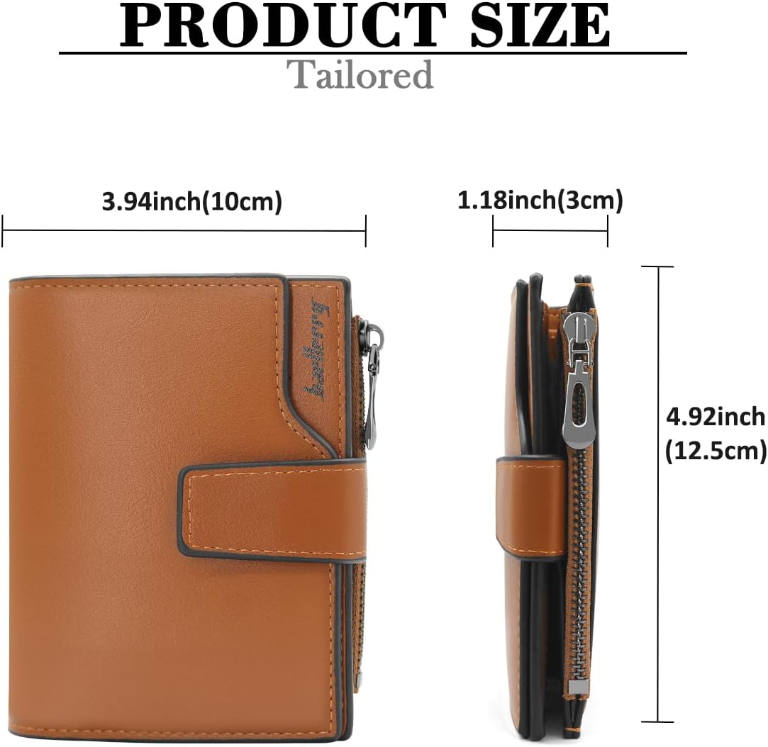 Thumbnail 4 de GOUNNU PU Leather Ladies Wallet: 15 Card Slots, Bifold in A-Brown