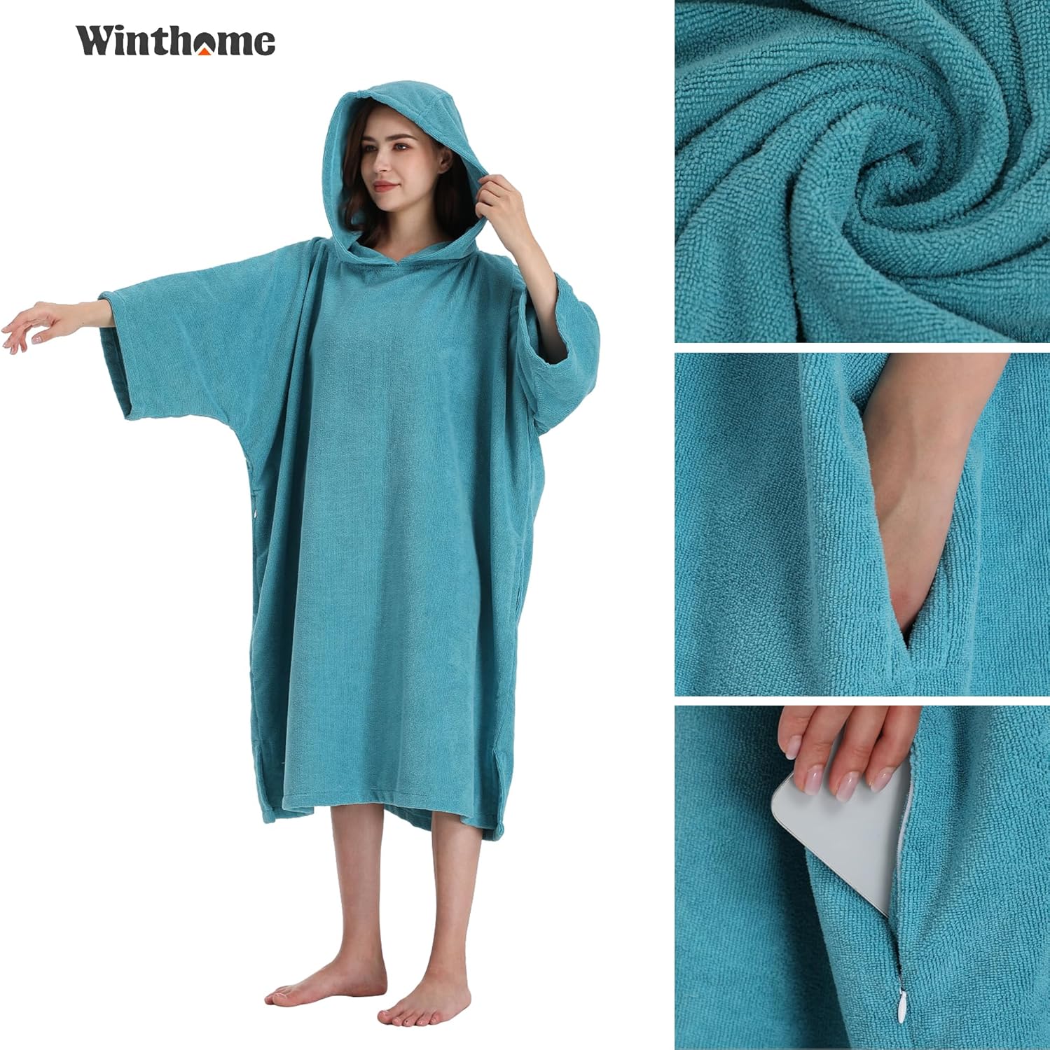 Thumbnail 4 de Winthome Changing Bath Robe, Surf Poncho Towel with Hooded