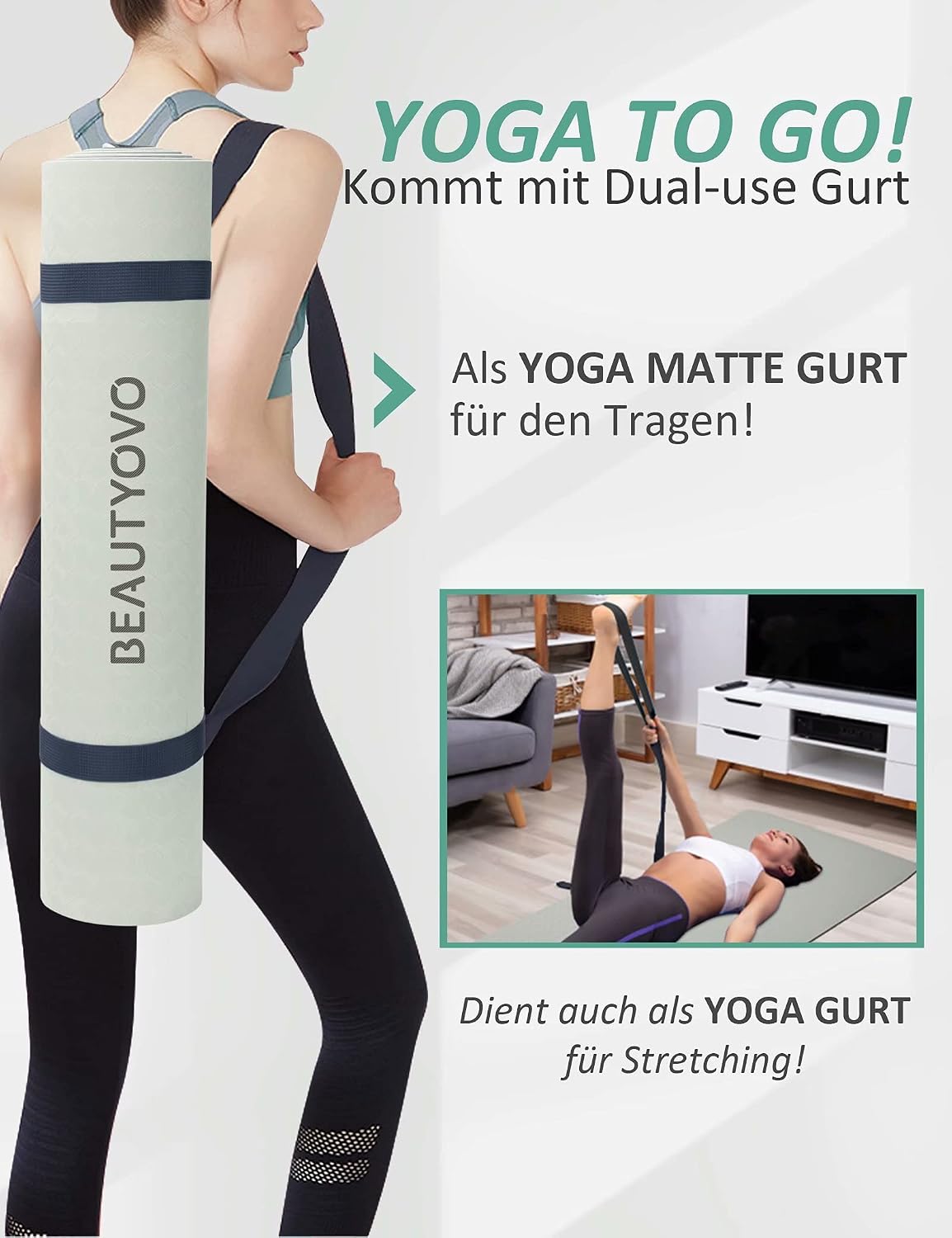 Thumbnail 4 de Beautyovo Yogamatte 8 mm Rutschfest