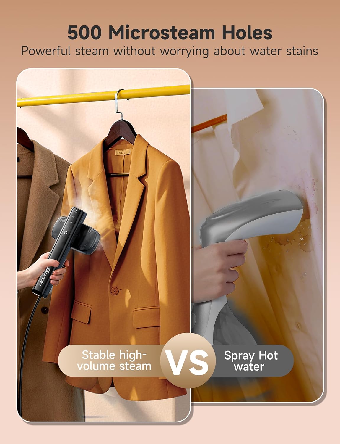 Thumbnail 4 de Sundu Steamer for Clothes Portable 2-in-1 Travel Steamer Iron (15s fast heat-up, LED display, 4 modes)