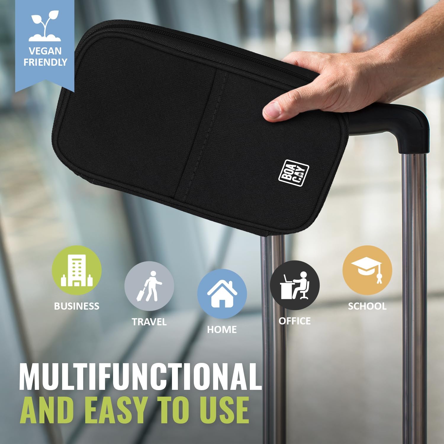 Thumbnail 5 de BOACAY Family Passport Holder RFID travel wallet 🧾