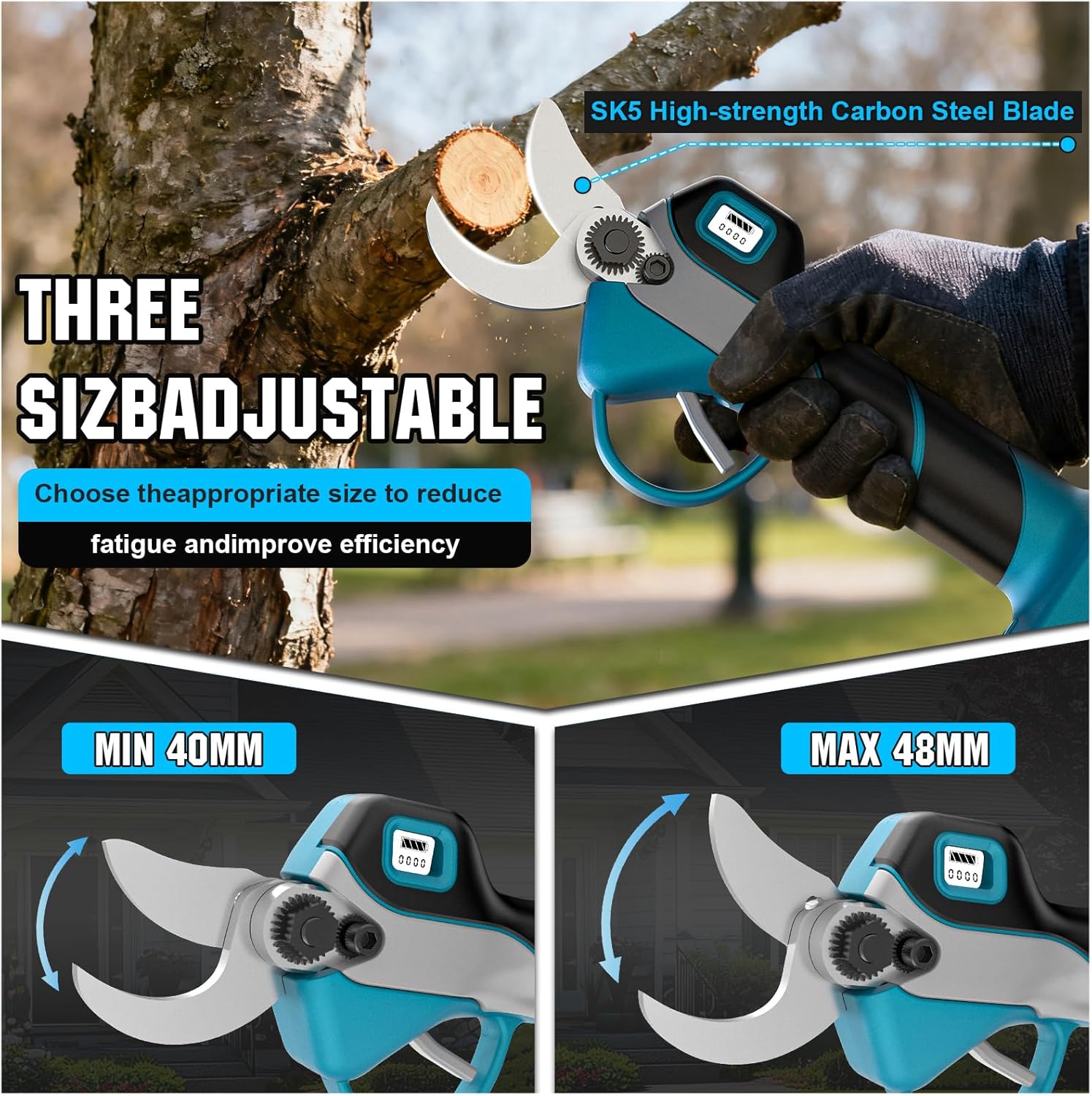 Thumbnail 4 de Mini-Kettensäge 8" 4‑in‑1 Set mit 2×4,0 Ah Akkus 🌲