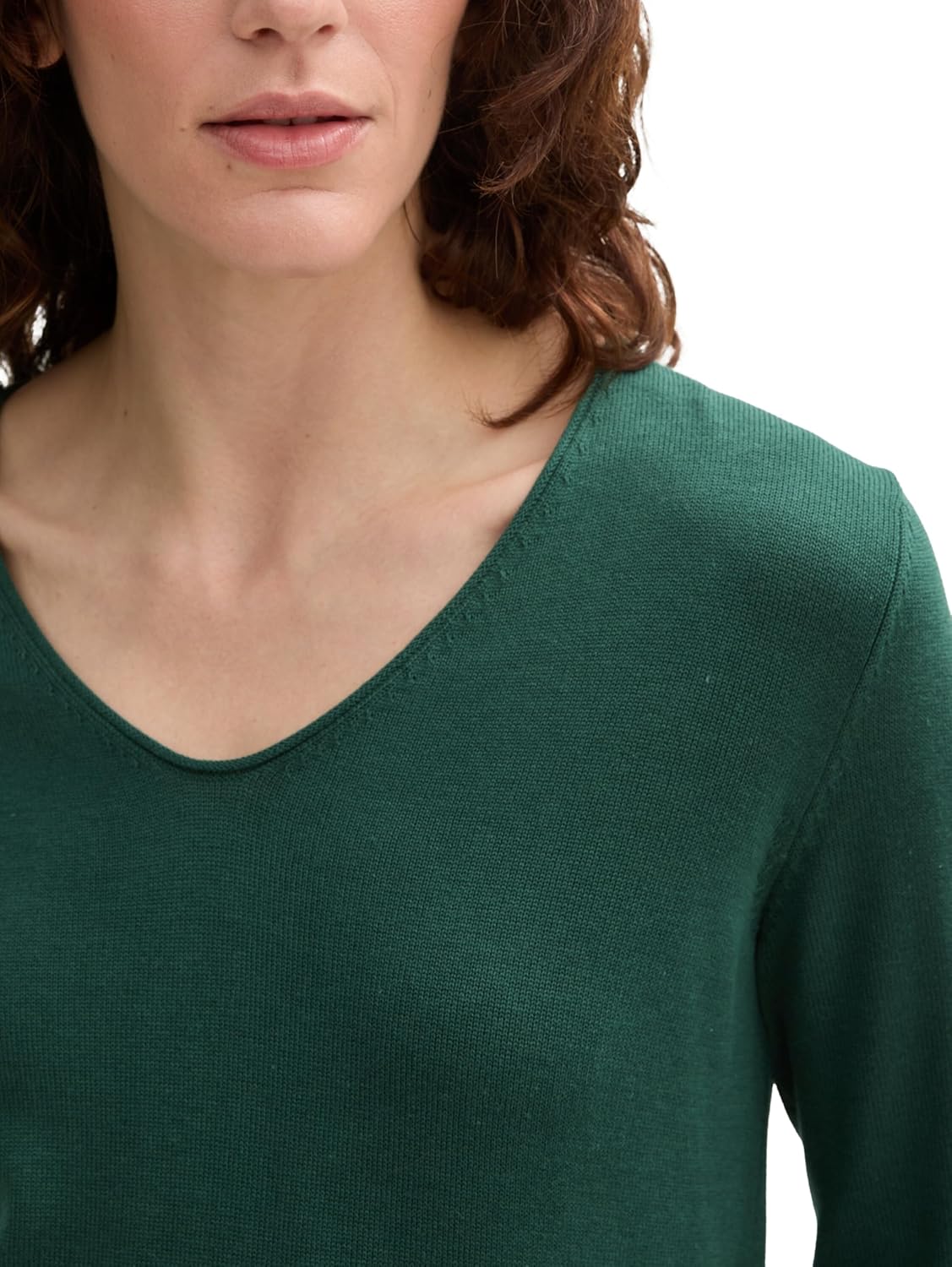 Thumbnail 1 de TOM TAILOR Damen Strickpullover mit V-Ausschnitt – Basic mit Regular Fit