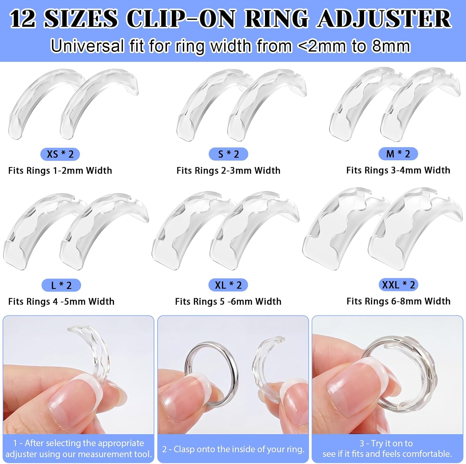 Detalle 1 de Ramalto RAM RING 114 Ring Sizer Set, 114 Pieces in 3 Styles