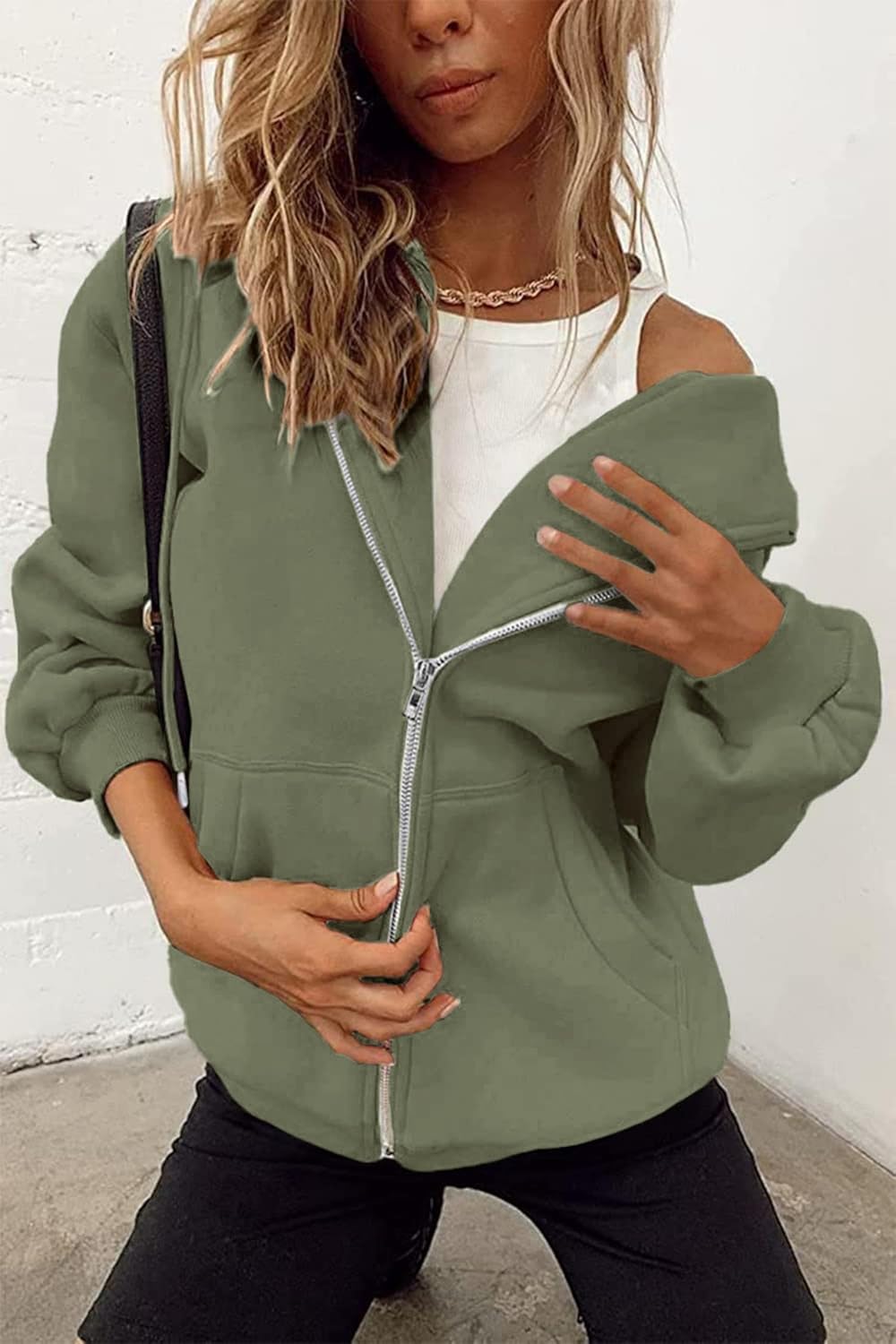 Thumbnail 2 de Timuspo Hoodie Damen Sweatjacke 2026 – Kapuze, Reißverschluss und Oversize