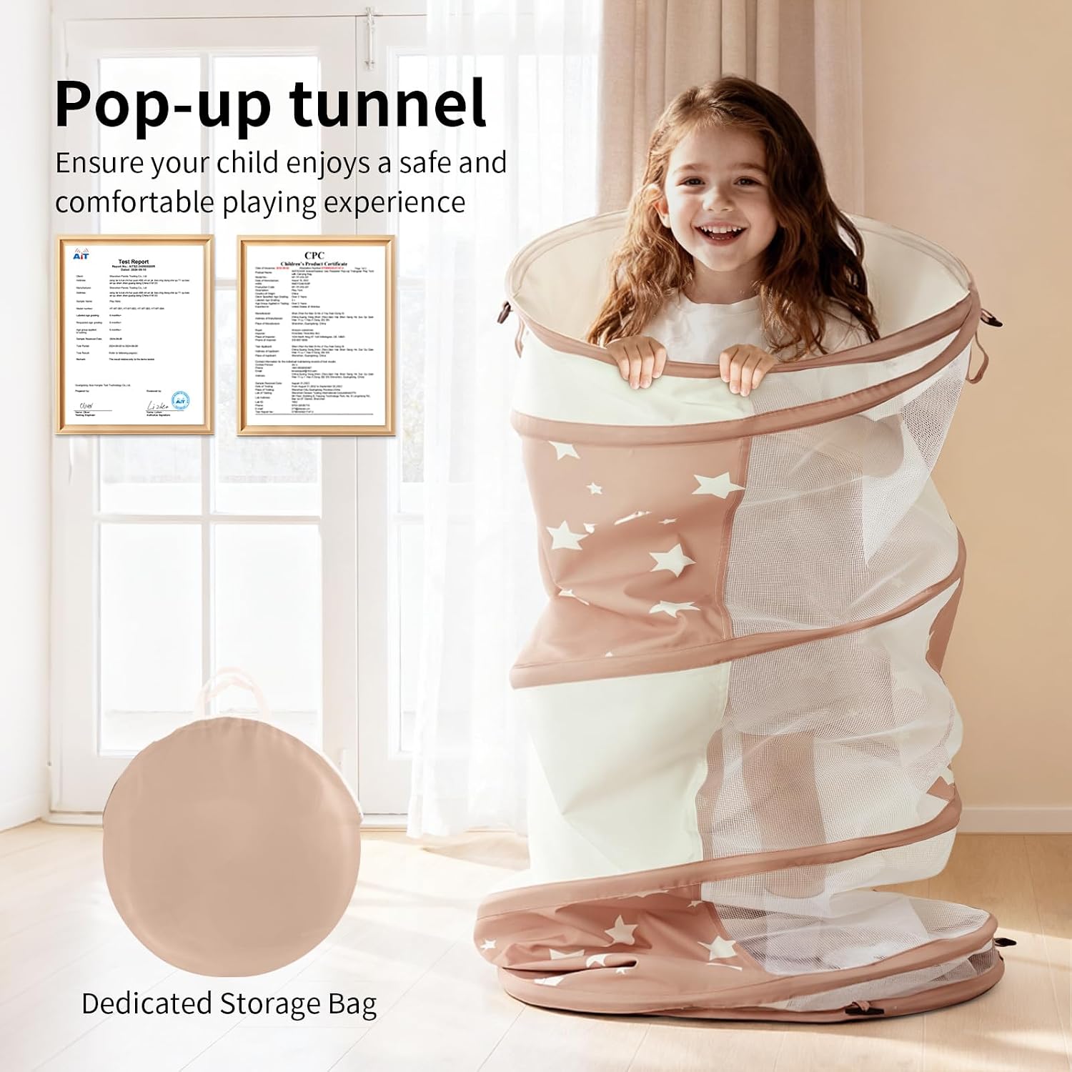 Detalle de Sumbababy Toddler Crawl Tunnel 68.90 × 18.11 × 18.11 inches