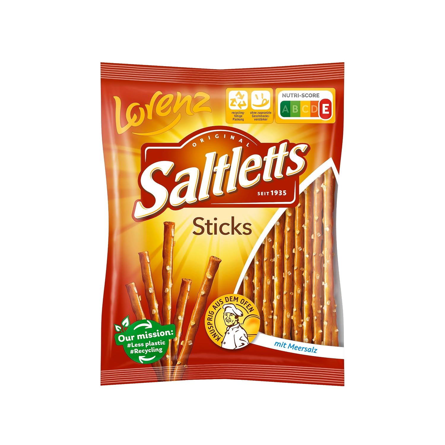 Detalle de LORENZ Saltletts Sticks Classic – 24 x 75 g vegan