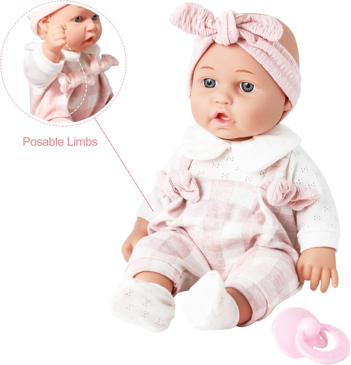 Thumbnail 2 de Enjoyin 12'' Baby Doll Gift Set (Doll, Pink Clothes, Pacifier, Microfabric Blanket & Feeding Bottle) for Ages 3+
