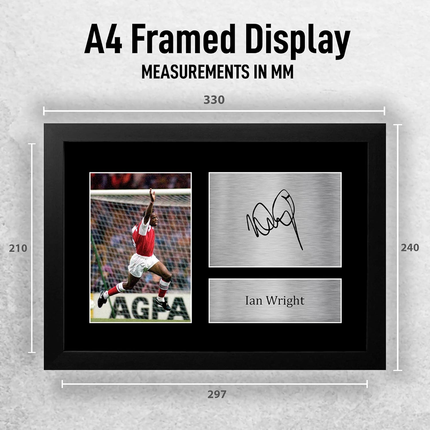 Thumbnail 1 de HWC Trading FR A4 Ian Wright framed signed autograph picture (A4)