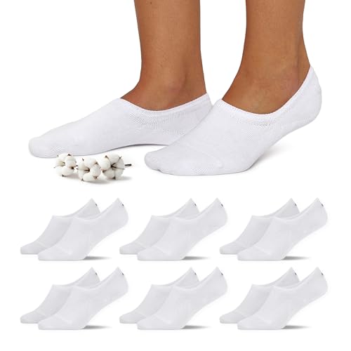 Detalle de Snocks Chaussettes Invisibles Homme et Femme – Lot de 6, coton bio certifié, taille 39-42