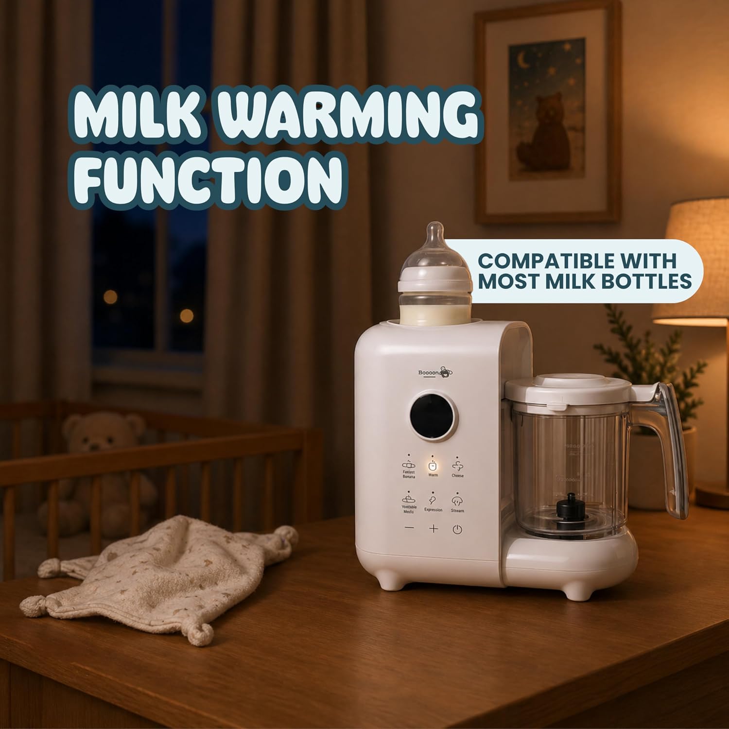Thumbnail 4 de BooBoo Baby PuréePro V1 5-in-1 Baby Food Maker & Steamer Blender – a compact all-in-one for busy families