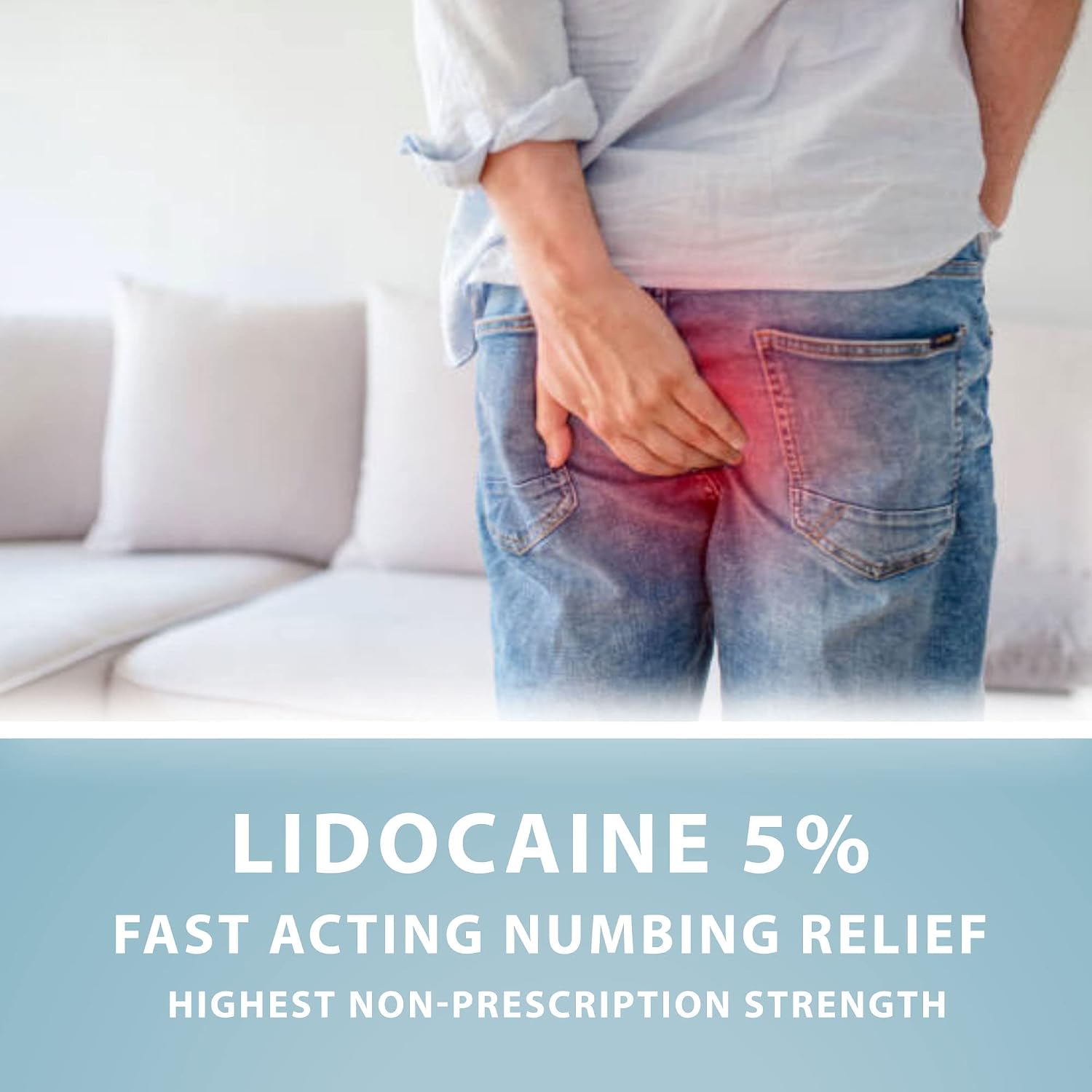 Detalle de Curist 5% Lidocaine Numbing Cream, 6 oz Tube for Hemorrhoid Discomfort