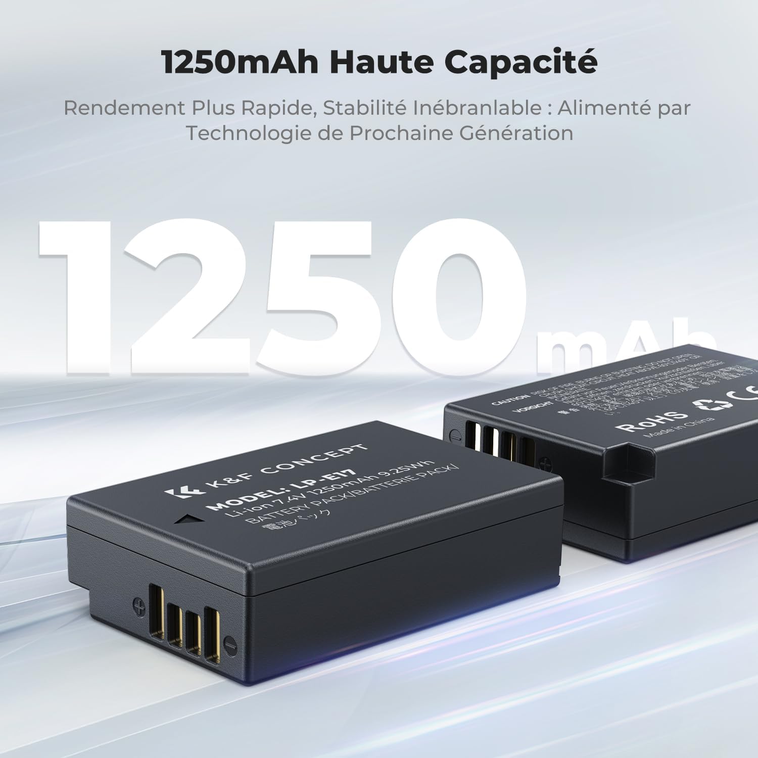 Thumbnail 2 de K&F CONCEPT LP-E17 Batterie 1250mAh