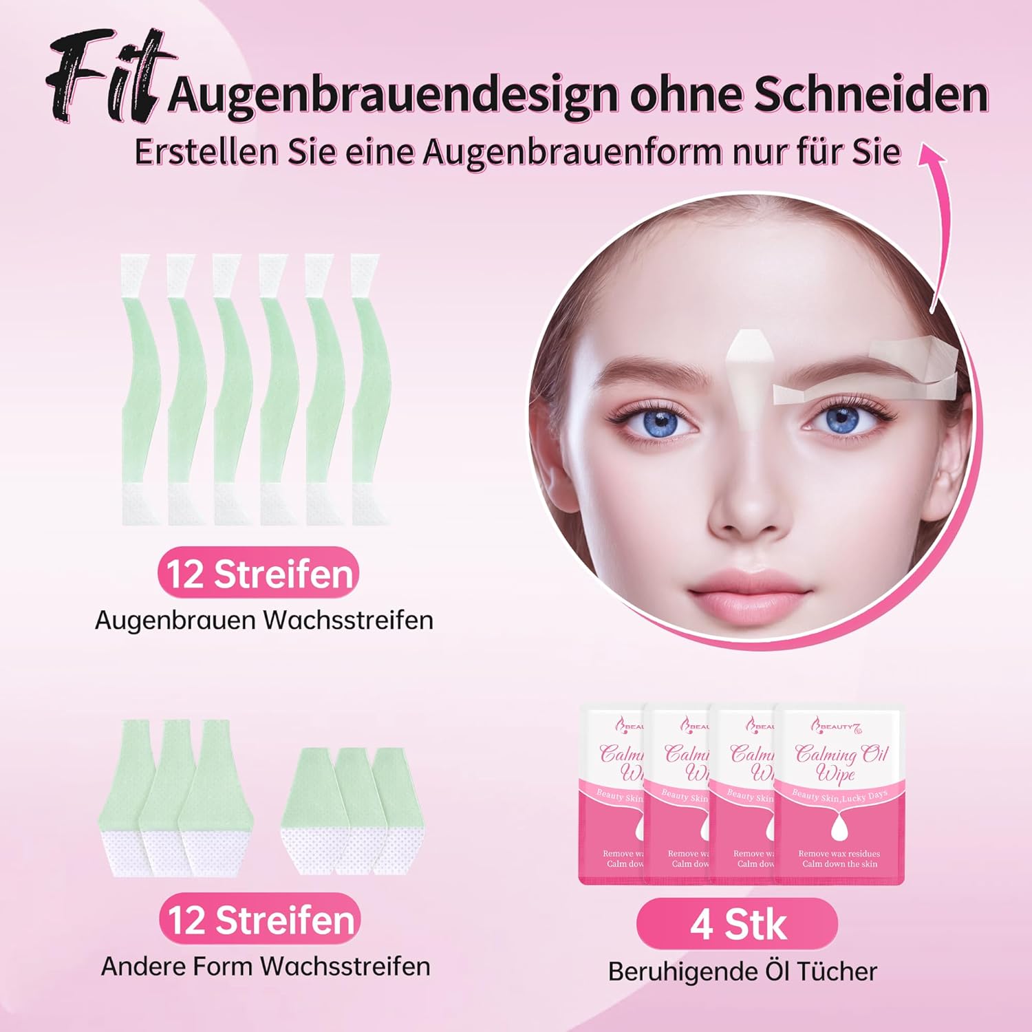 Detalle 2 de Beauty7 Augenbrauen Wachsstreifen vorgeschnitten
