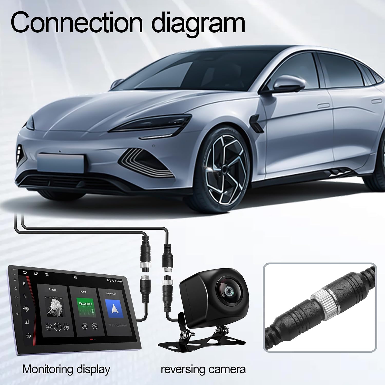 Thumbnail 6 de TIENFOKOTA M12 4 Pin Aviation Extension Cable – 0.2m, 2-Pair Set for Vehicle Backup Camera and Monitor