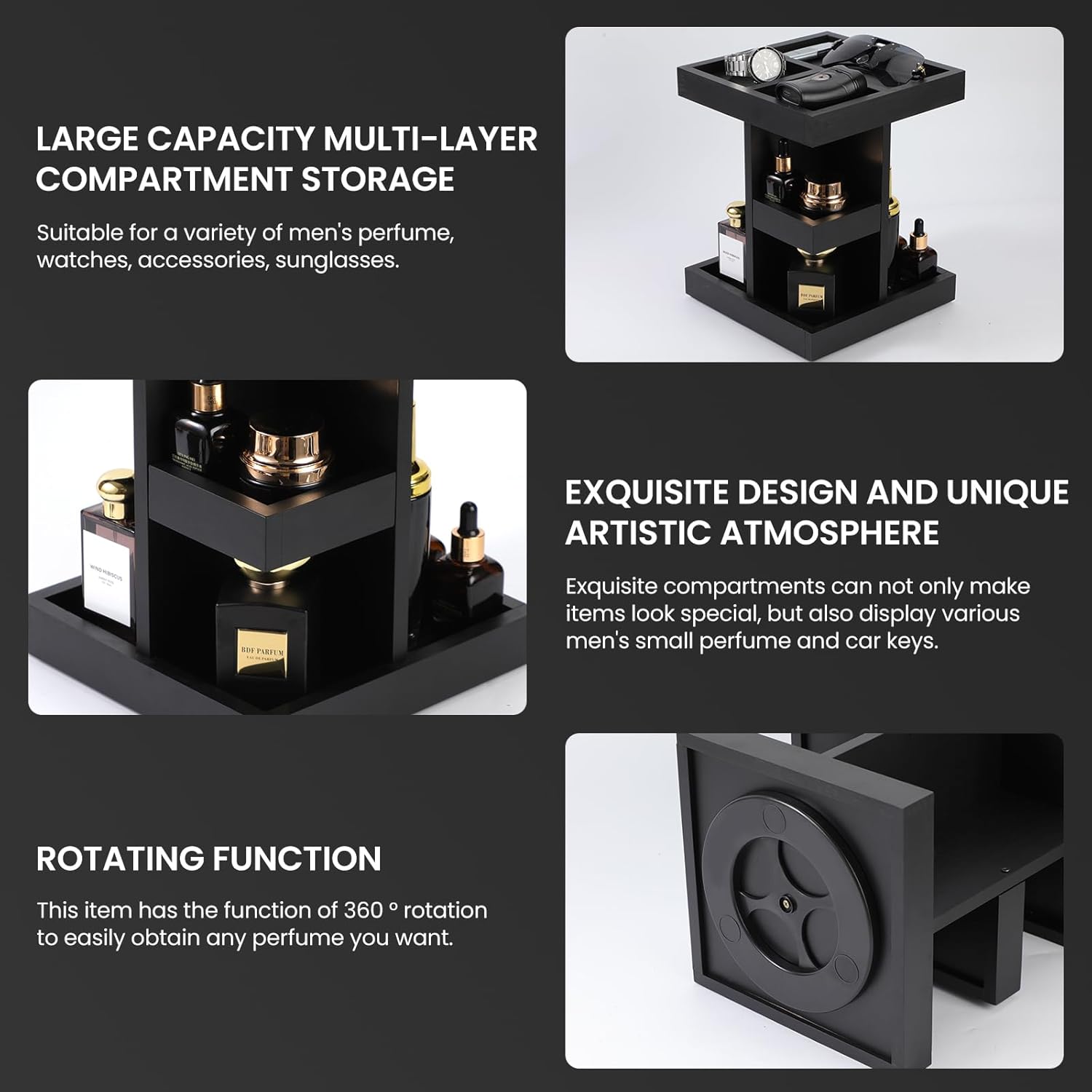 Thumbnail 2 de EXIN DECHEN Cologne Organizer 3-Tier Wooden Stand