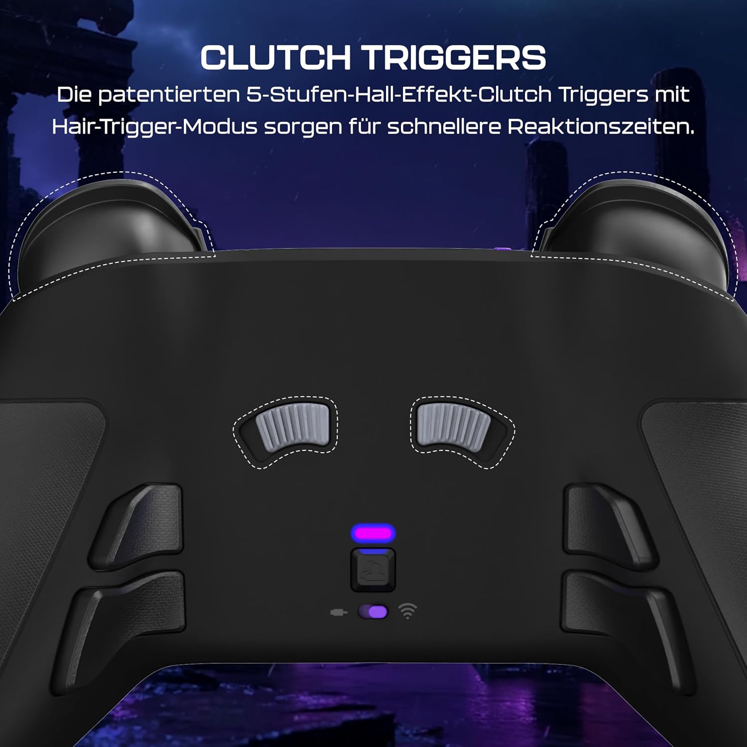 Detalle de Turtle Beach Victrix Pro BFG Reloaded Wireless Modulares PlayStation-Controller Schwarz (offiziell lizenziert)