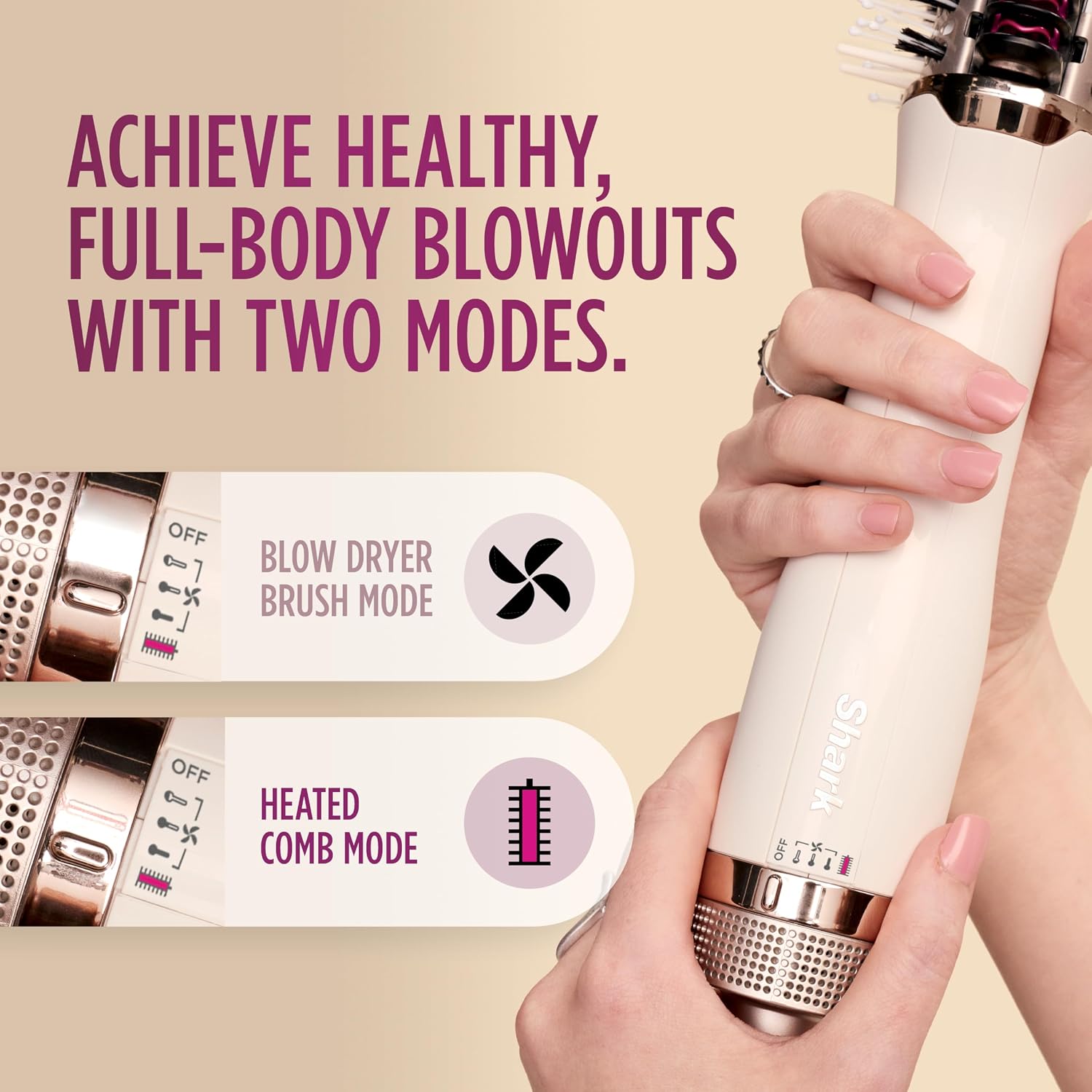 Detalle de Shark HT202 SmoothStyle Heated Comb + Blow Dryer Brush