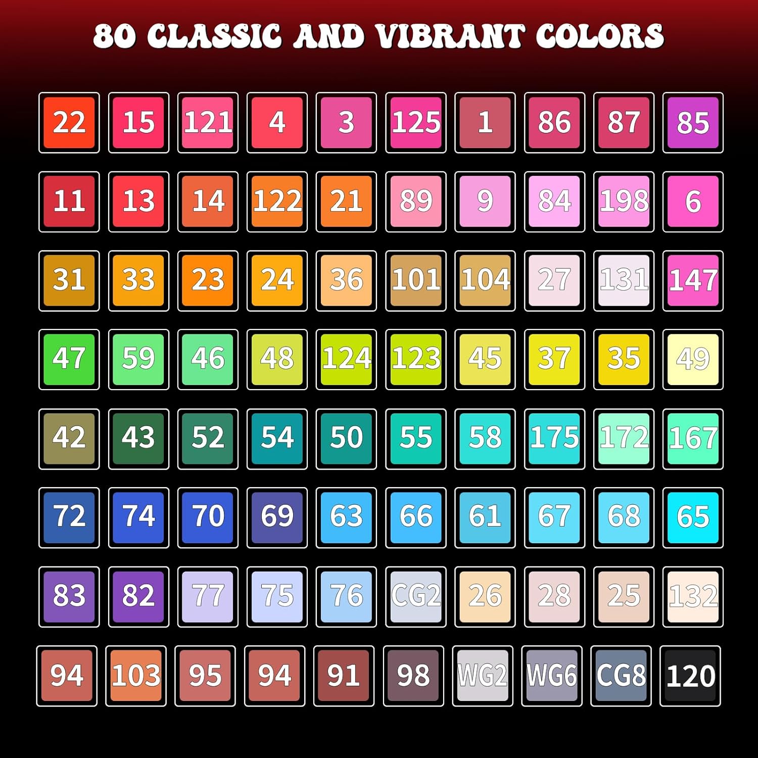 Thumbnail 2 de Vallteng Feutres à alcool 80 couleurs 🎨