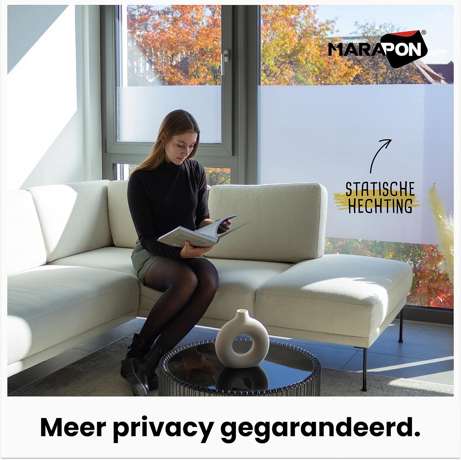 Detalle 2 de MARAPON MFF9020 raamfolie 90 x 200 cm, mat en statisch hechtend