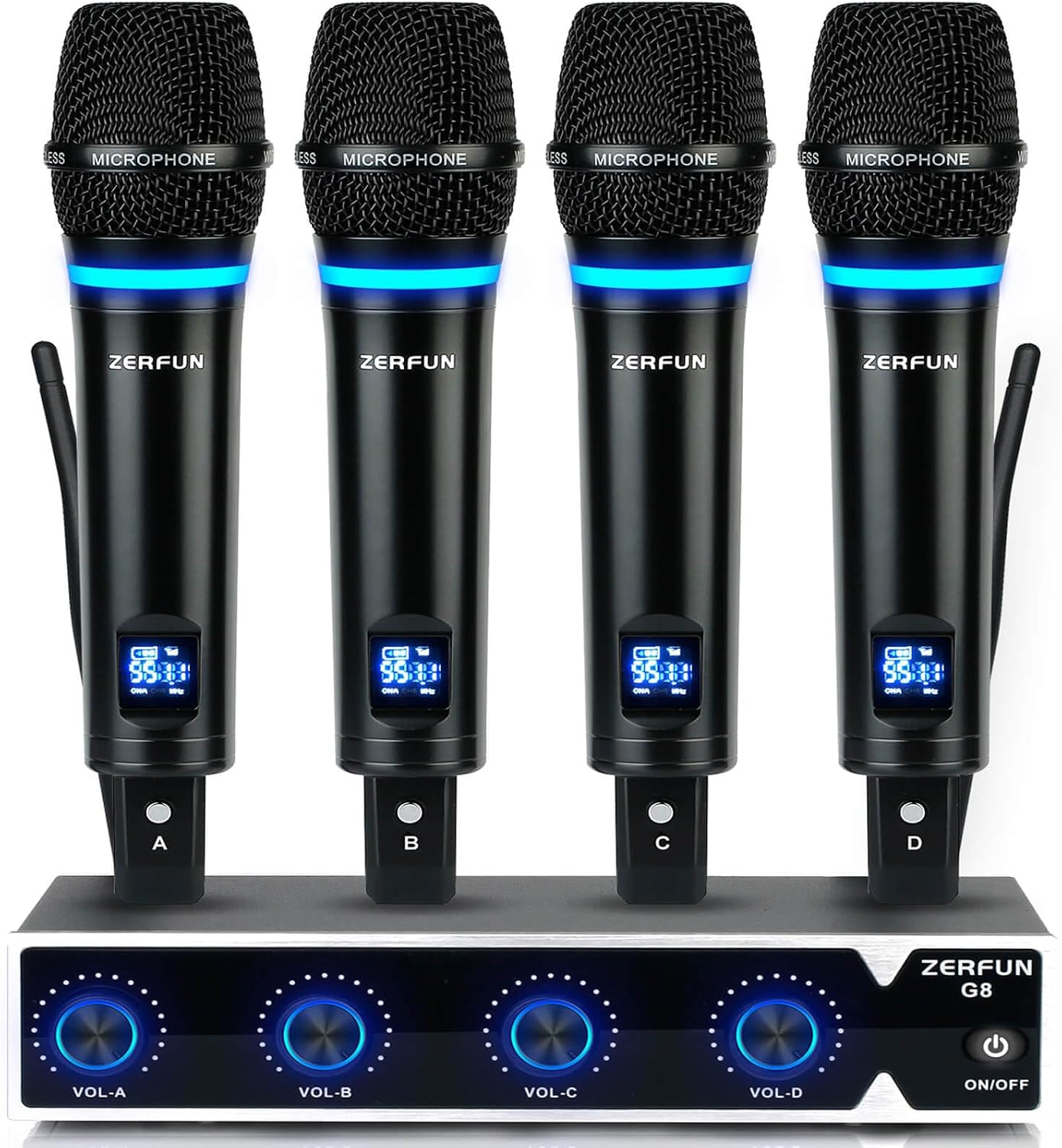 Detalle de ZERFUN Wireless Microphone System G8