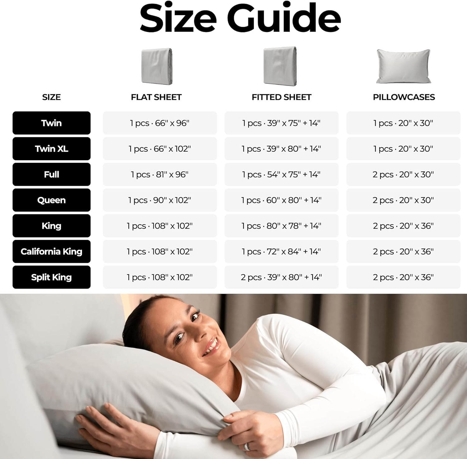 Detalle de Silvery Silver Infused Bed Sheets Set — Ultra-Soft, Temperature-Regulating with Self-C Cleaning Technology