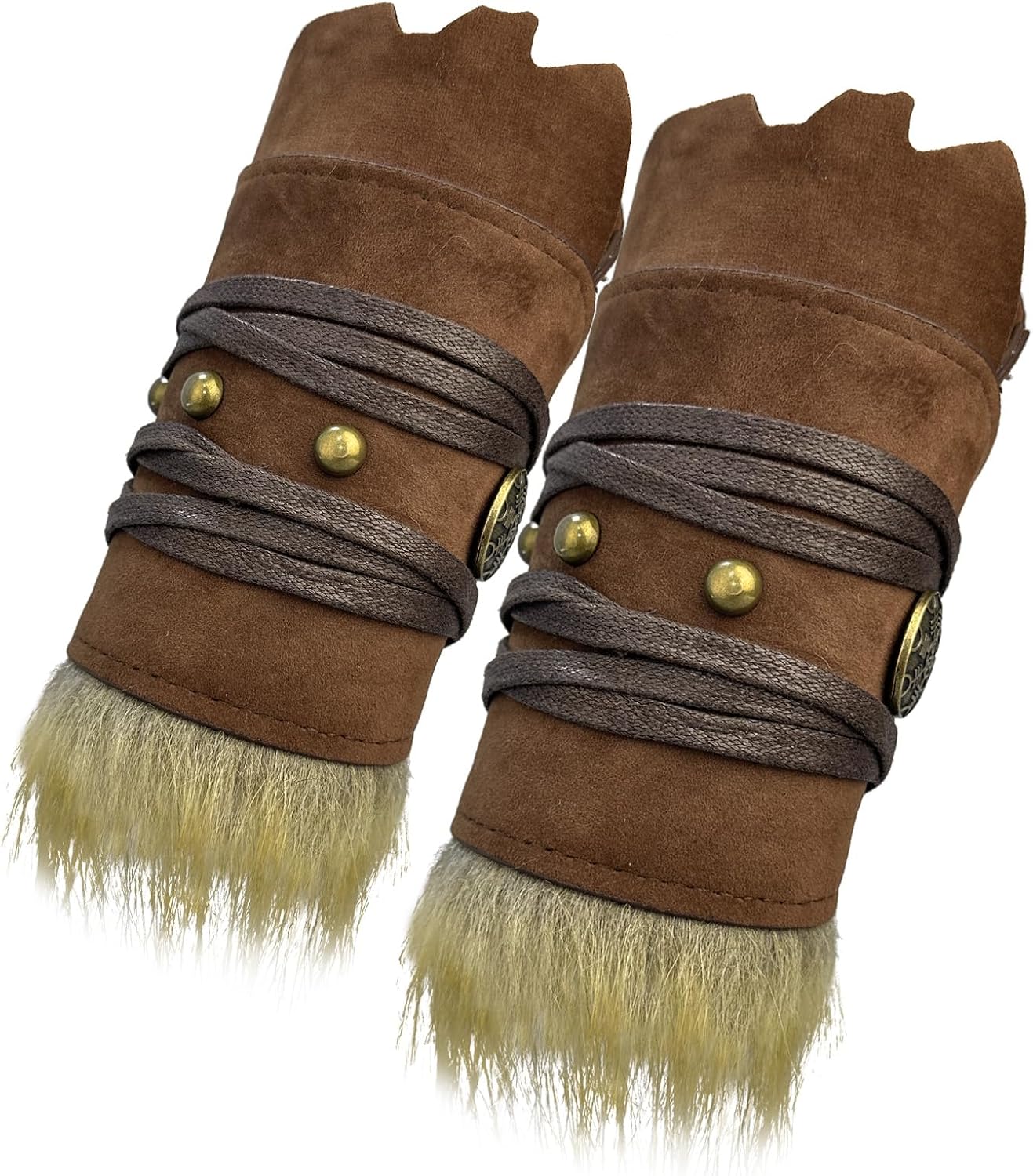 Detalle 2 de HiiFeuer Medieval Suede Arm Wraps