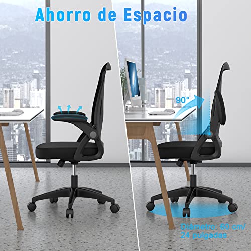 Detalle de naspaluro Silla de Oficina Ergonómica 🪑 Con Reposabrazos y Soporte
