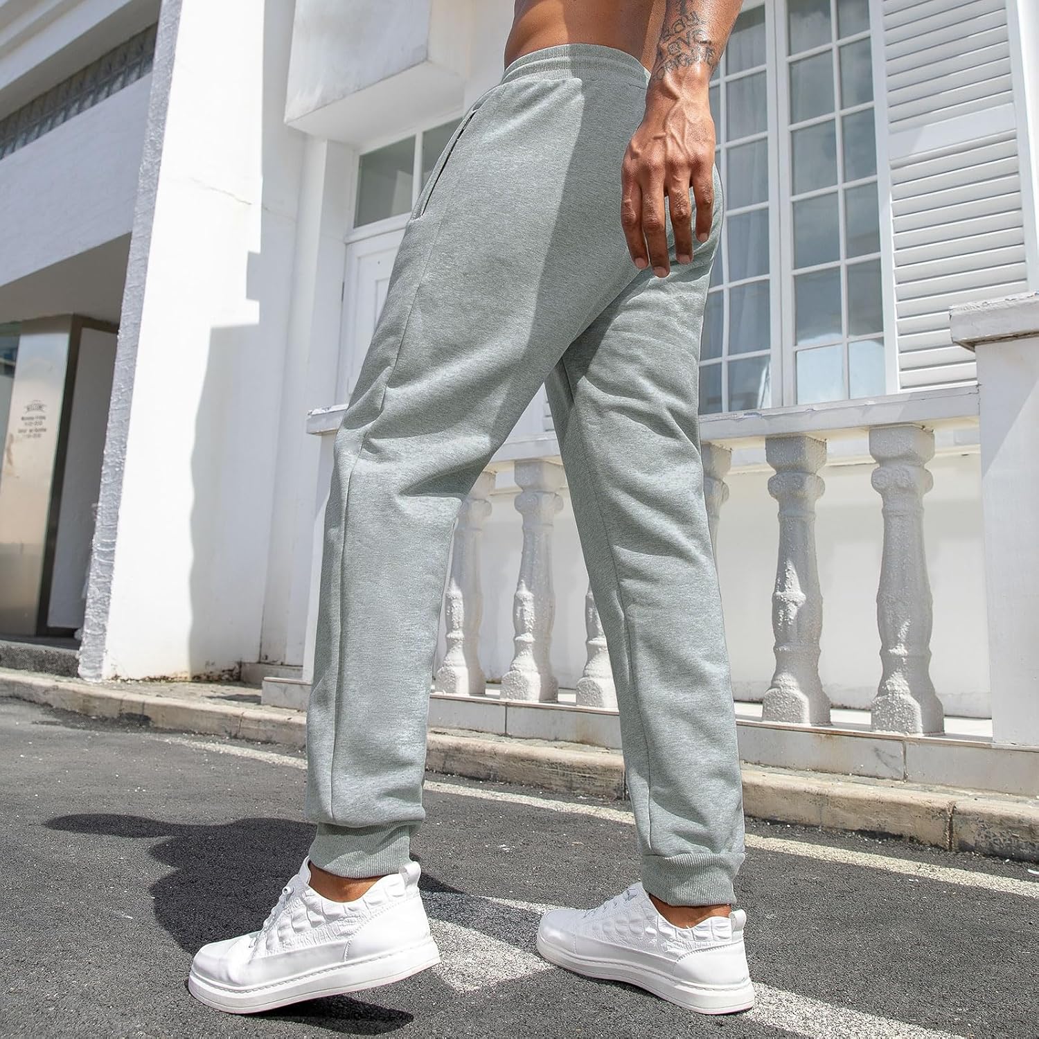 Thumbnail 3 de Vorvowry Winter-Jogginghose Herren – Thermo Sweatpants mit gefüttertem Fleece und Kordelzug