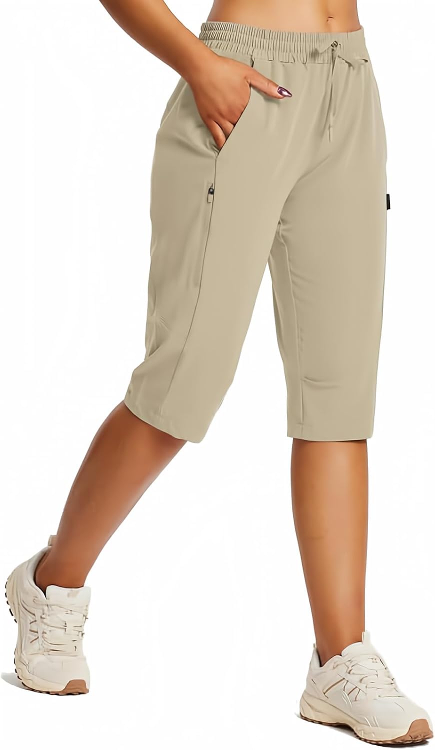 Detalle de Baleaf Women's 15/17-Inch Hiking Bermuda Shorts: Quick-Dry, Lightweight Travel Companions